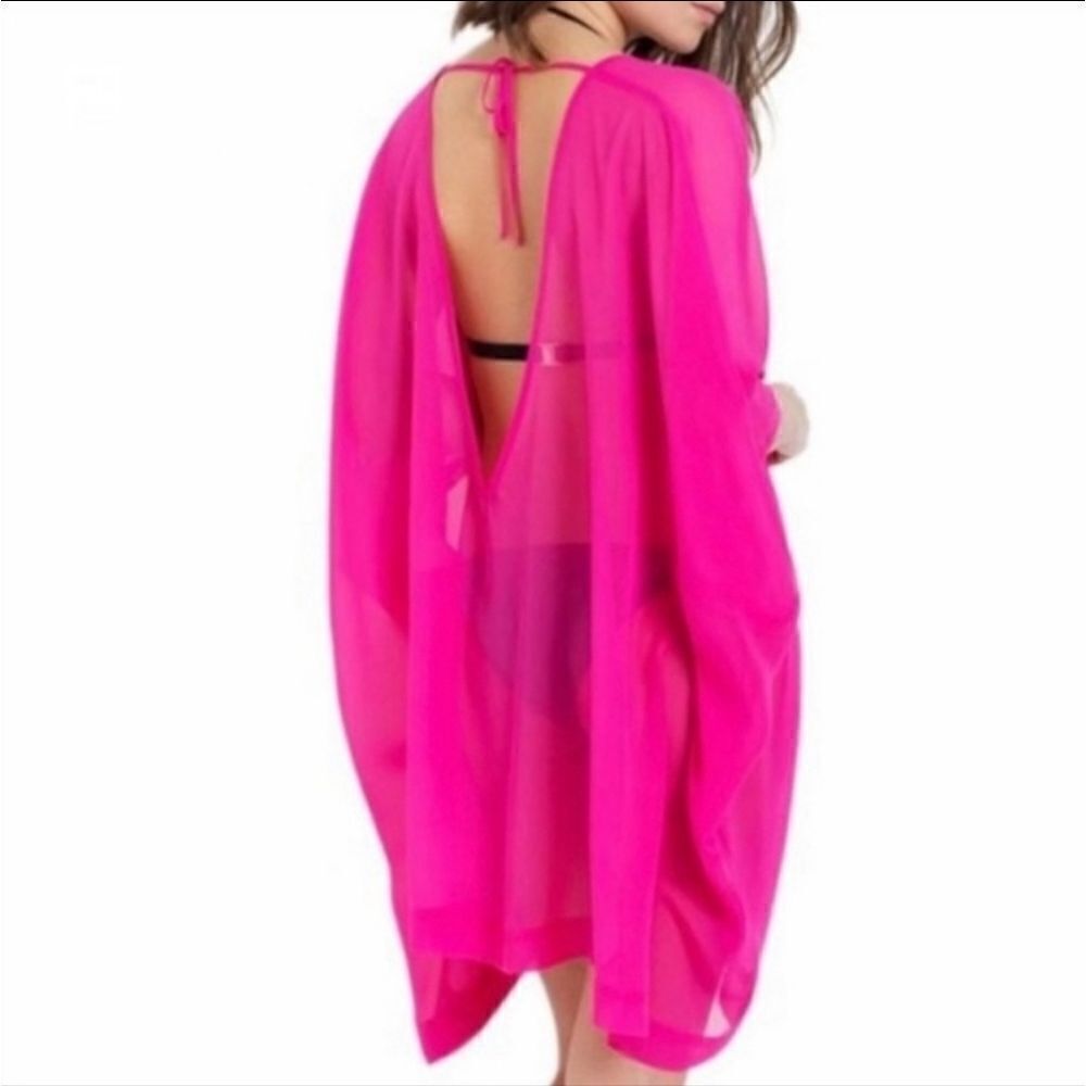 L’Agent by Agent Pink Sheer Swimsuit Cover Up NWT - Picture 2 of 5